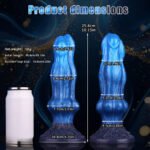 10.15in Double Layer Three Heads Silicone Knot Dildo For Women Men