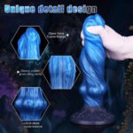 10.15in Double Layer Three Heads Silicone Knot Dildo For Women Men