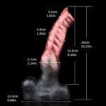 10.23in Large Wolf Fantasy Realistic Soft Silicone knot Flesh-Like Dildo