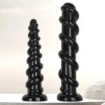11.02in 13.18in Spiral PVC Big Anal Plug Dildo Adult Sex Toy For Couples