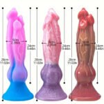11.02in Colorful Silicone Flexible Fantasy Dog Dildo For BDSM Sex Play