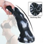 11.02in White Black Colour Mixture Beast Dildo SM Toy For Gay