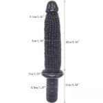 12.99in Big Black Corn Sword Dildo For Women Men With Handle