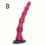 14.49in Super Long Huge Butt Plug Silicone Soft Beads Dildo For G-Spot