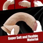 14.5in Large Size Thick Glans Real Penis Strong Suction Cup Dildo
