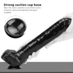 15.74in Extra Big Long Black Dildo Real BDSM Sex Toy For G spot Sex