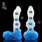 4.56in 5.9in 6.81in 8.07in Dog Knot Silicone Soft Fantasy Cock Dildo