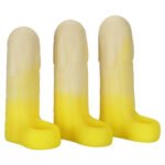 5.11in 5.31in 5.51in Banana Fantasy Hollow Dildo Sleeve Liquid Silicone Cock