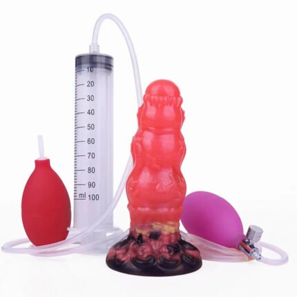 5.91in Fantasy Odd Silicone Soft Inflatable Spraying Water Dildo Love Toy