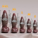 6.3in 7.09in 7.68in 10.24in 13in Big Silicone Ebony Dildo Adult Pleasure Tool