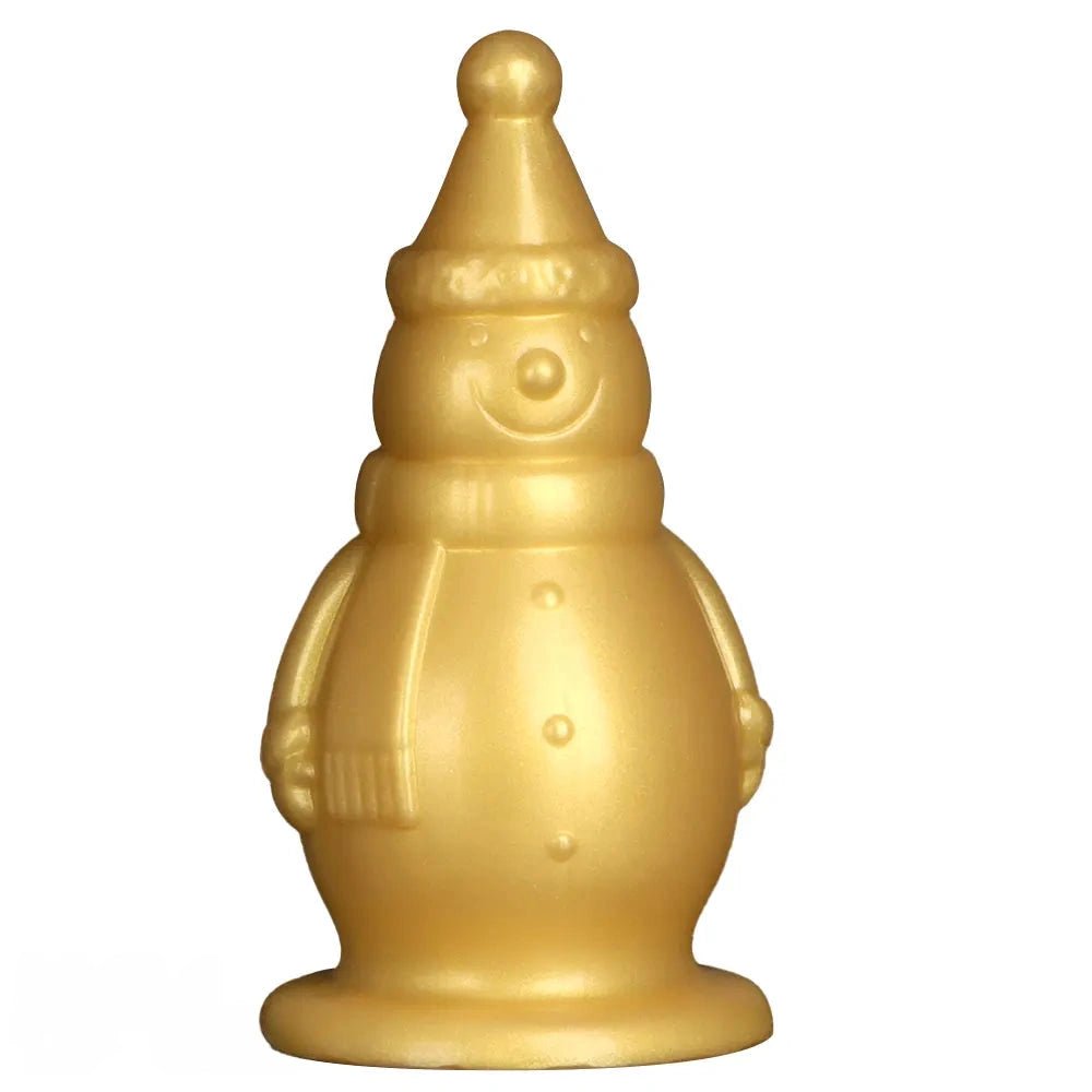 6-3in-snowman-silicone-soft-extra-golden-butt-plug-dildo-for-couples-flirting-001 6.3in Snowman Silicone Soft Extra Golden Butt Plug Dildo For Couples Flirting