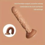 7.29in TPE Female Flesh Dildo Cock Sex Toy For Handsfree Sex Play