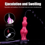 8.11in Dog Knot Silicone Soft Big Ejaculating Dildo G-Spot Stimulato Massager