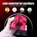 8.11in Dog Knot Silicone Soft Big Ejaculating Dildo G-Spot Stimulato Massager