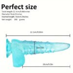 8.86in Clear Green Octopus Tentacle Spiked Big Dildo For Women Men