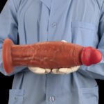 9.05in 10.62in 12.2in Eggless Extra Large Liquid Silicone Simulation Dildo