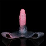 9.37in Spiked Monster Hollow Dildo Harness Pants Strap on Big Cock