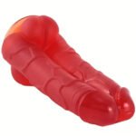 9.6in Realistic Penis Double Penetration Dildo With Ribbed Man Testis